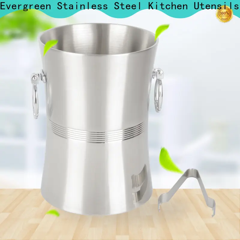 Evergreen brushed stainless steel ice bucket manufacturers for cooking 1