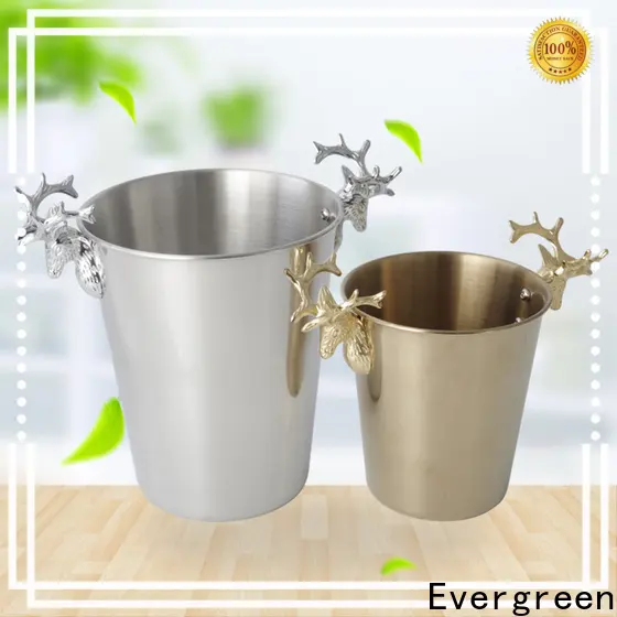 Evergreen engraved ice bucket stainless steel Supply for kitchen 1