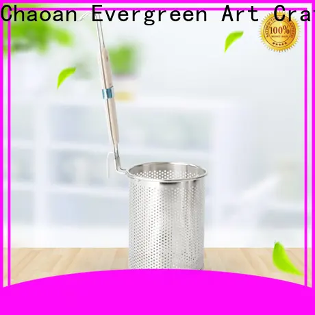 Evergreen stainless steel colander with long handle for business for kitchen 1