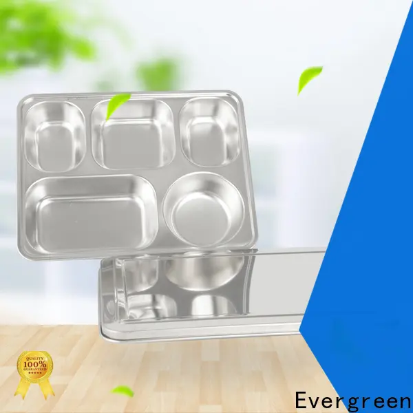 Evergreen Wholesale stainless steel dining plates manufacturers for cooking 1