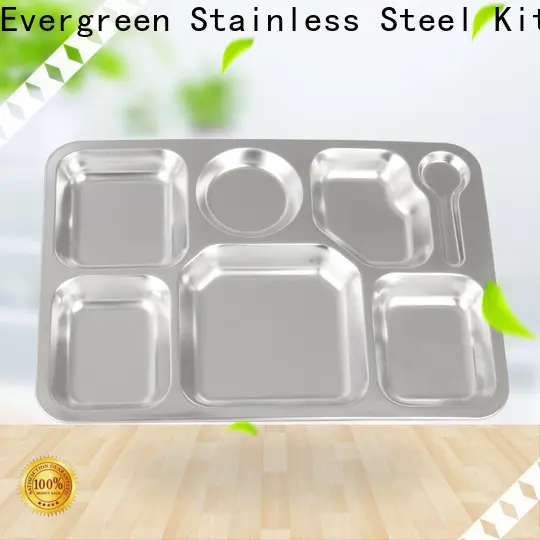 Evergreen New stainless dinner plates factory for cooking 1