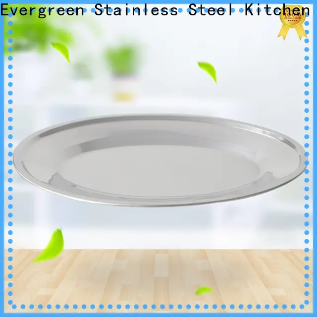 Evergreen stainless steel dining plates for business for cooking 1
