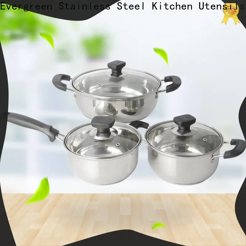 Evergreen stainless steel kitchen cookware set for business for cooking 1