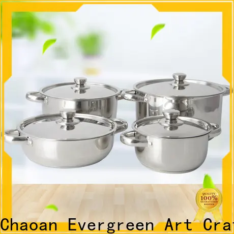 Evergreen stainless pots and pans set manufacturers for kitchen 1