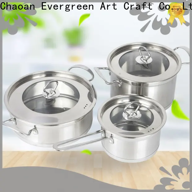 Evergreen stainless pot set for business for kitchen 1