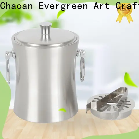 Custom hammered stainless steel ice bucket manufacturers for kitchen 1