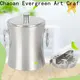 Custom hammered stainless steel ice bucket manufacturers for kitchen 1