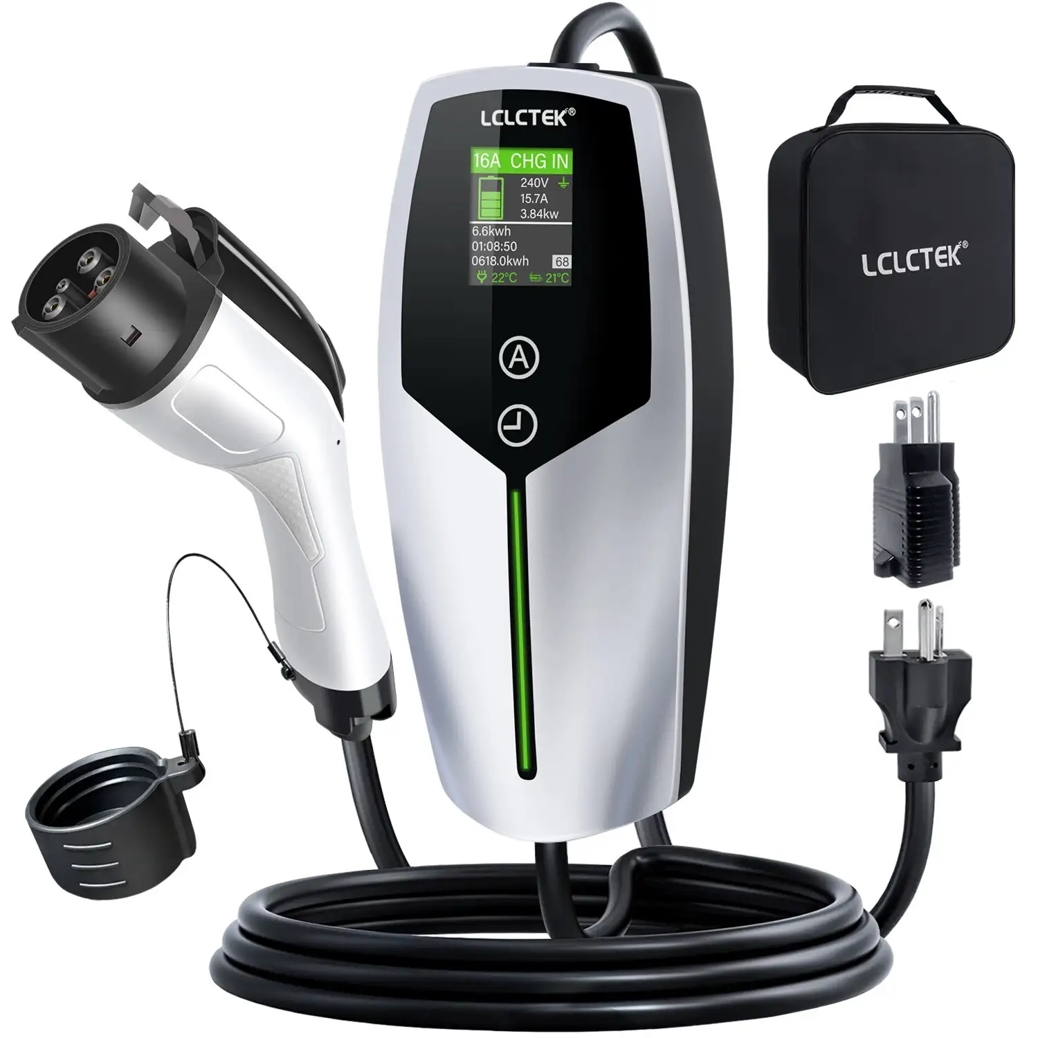 LCLCTEK Portable Niveau 1 EV Type de charge 1 Plug, argent, argent 1