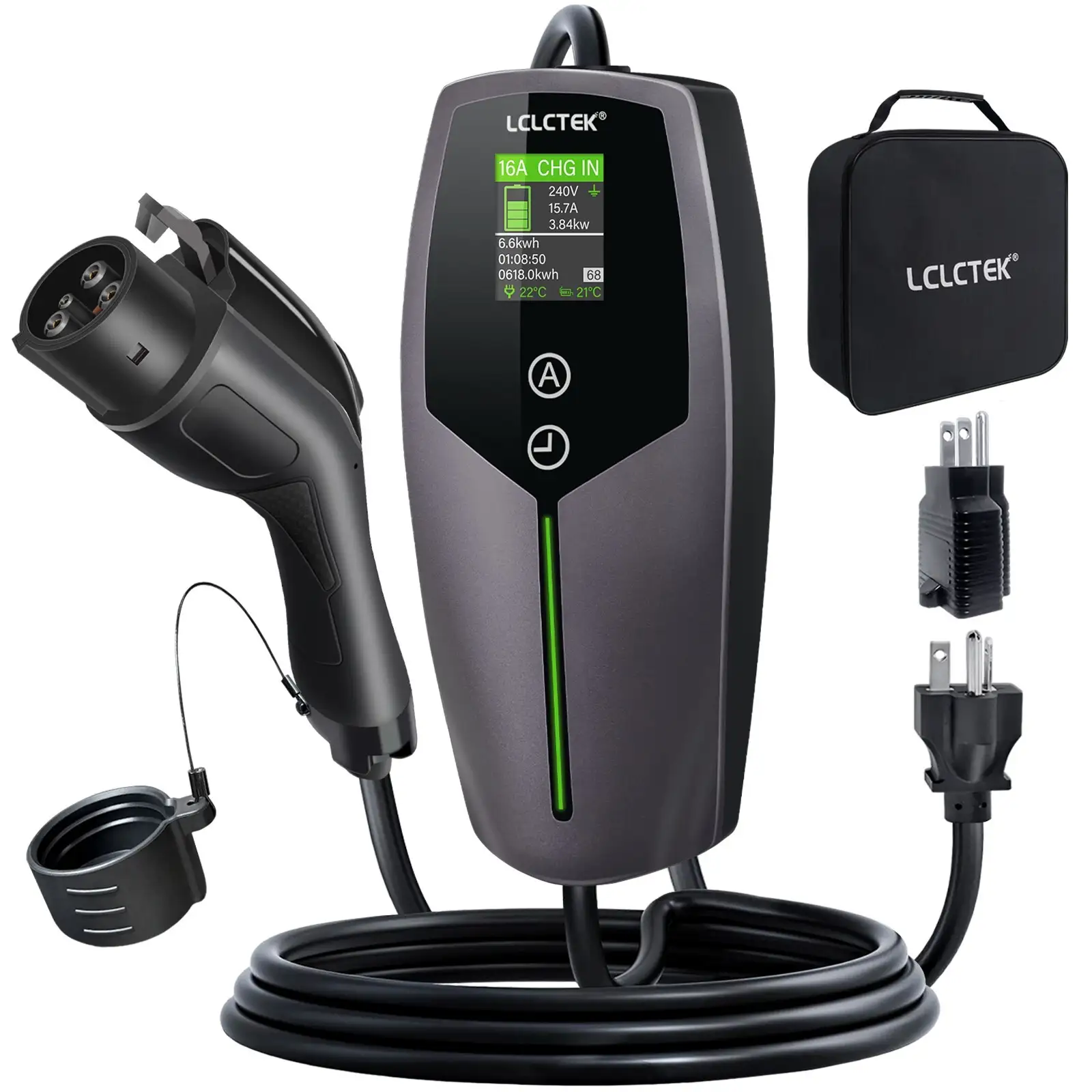 LCLCTEK Portable EV Charger Type 1 US PULL, pistolet violet 1