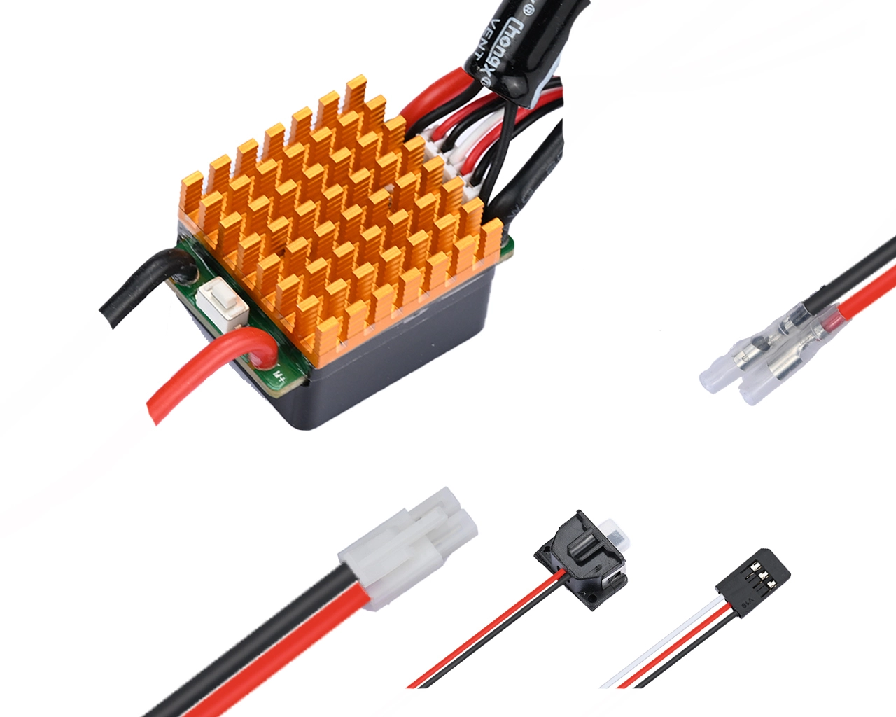 1/10スケール電気RCカー＃H用の40AブラッシングESCエレクトロニクススピードコントローラー0050 1