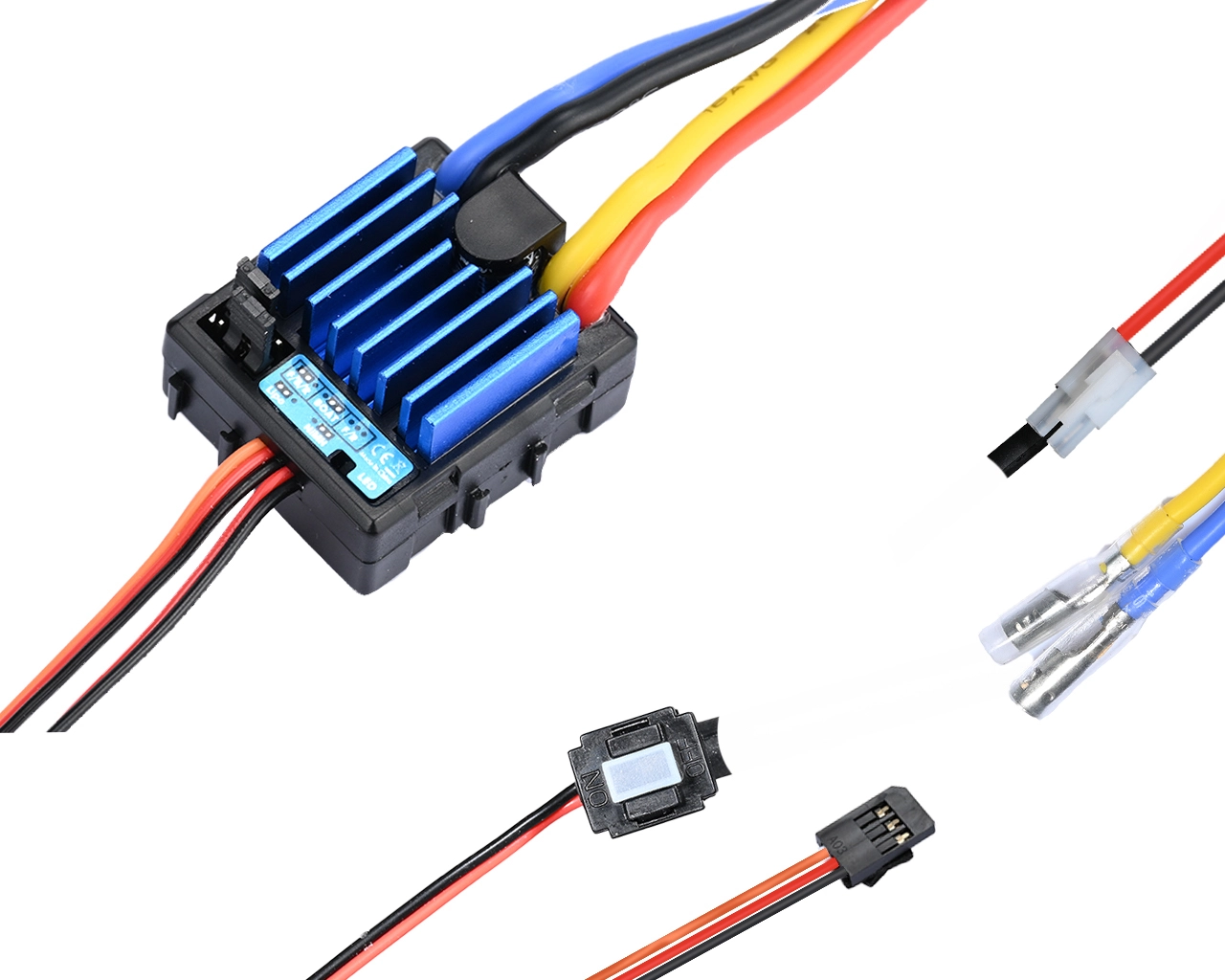 60A escovado Escritol de velocidade eletrônica de escala para 1/10 Escala elétrica RC Carro # h0123 1