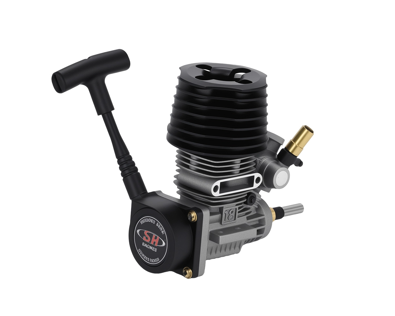 .18（2.74cc）SGシャフト/プルスターター/グロープラグ/スライド炭水化物を備えたサイド排気エンジン1/10ニトロRCカー＃P0014 1