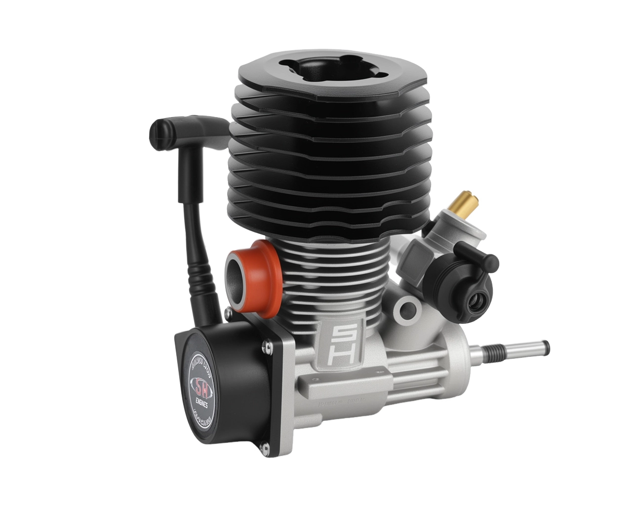 .28（4.5cc）SGシャフト/プルスターター/グロープラグ/スライド炭水化物を備えた後部排気エンジン1/8のニトロRCカー＃P0016 1