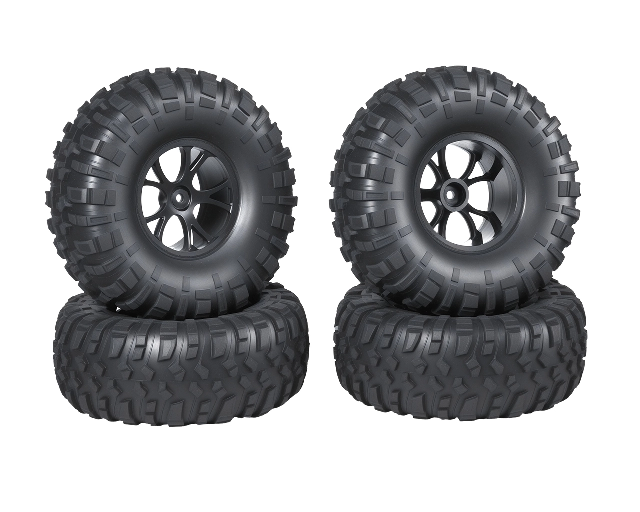 RC Tire 12 mm Hex Hub Caucho para 1/10 RC Crawler y Sand Buggy # 10687 1