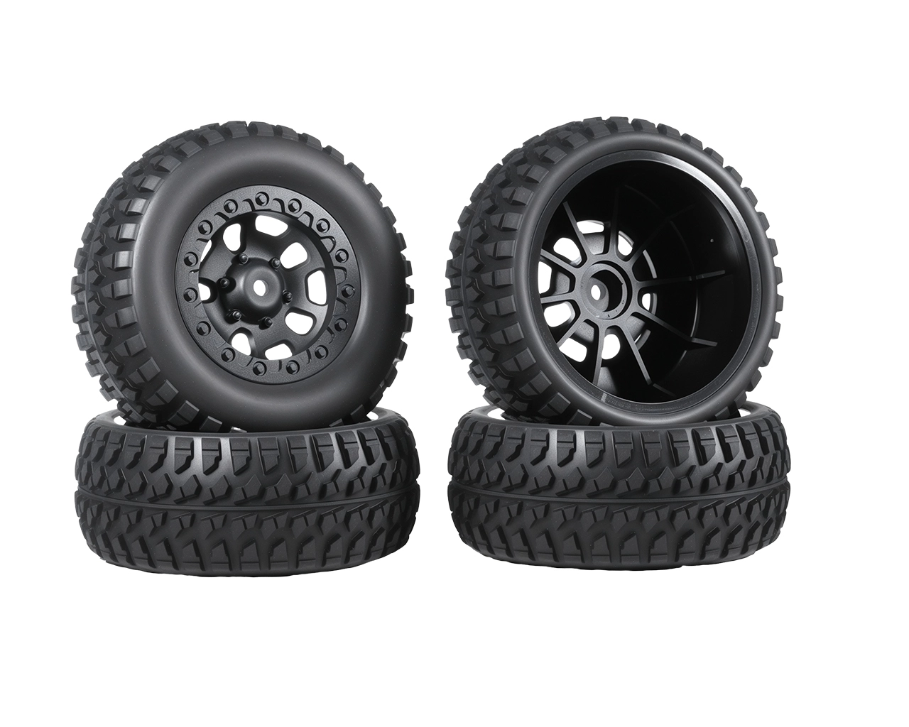 RC Pneu dianteiro 12 mm de borracha de cubo hexadecimal para 1/10 Escala RC SC Truck # 10856 1