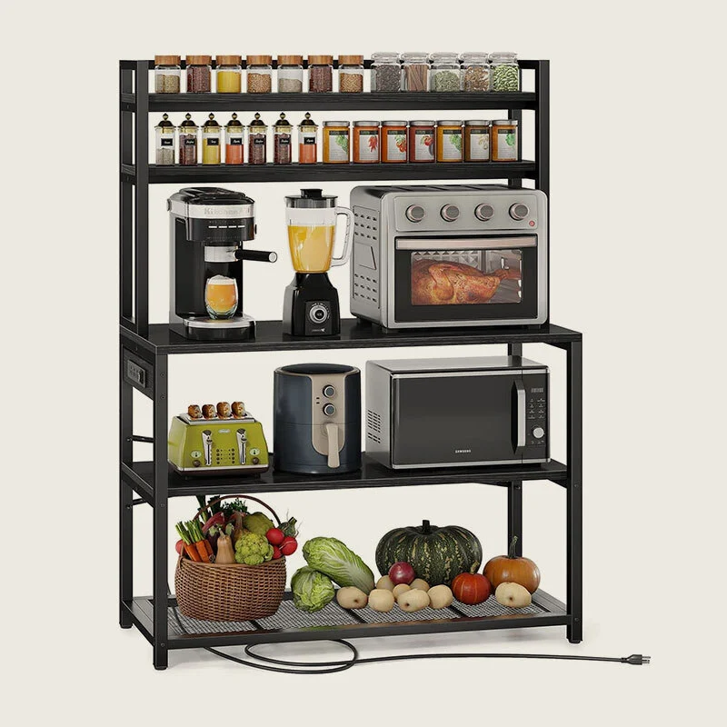 38 Inch Microwave Oven Rack 5-Tier Coffee Bar Stand HS-C10 1