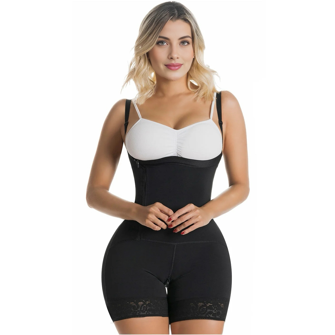 Stage 2 Compression Body Shaper Lace Trim Shorts 1