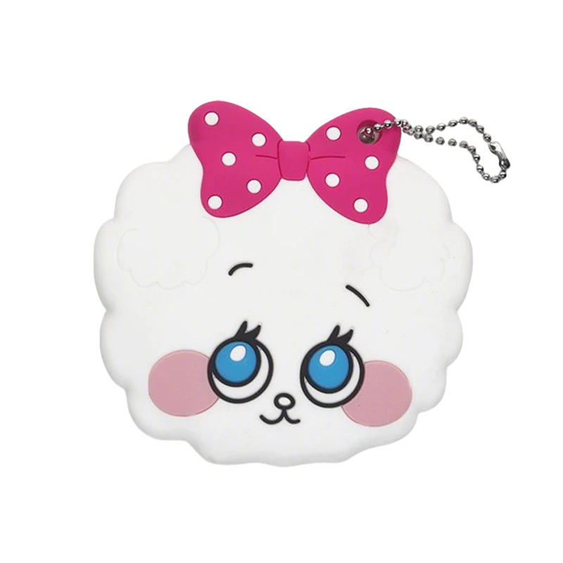 Cute Silicone Mirror Case – Portable Sheep Design with Chain 1