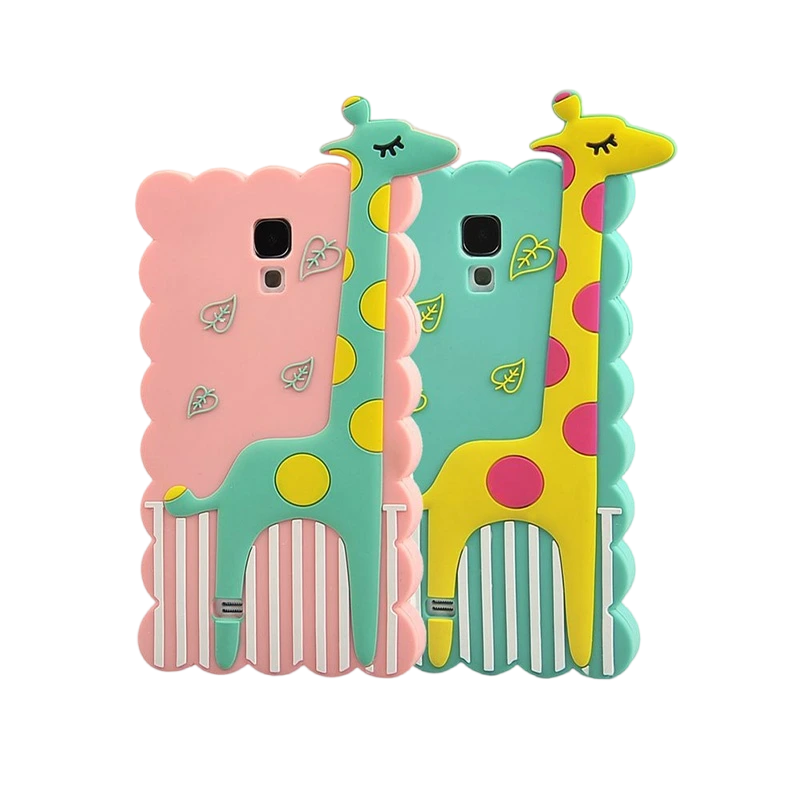 Benutzerdefinierte Silikon -Telefonhülle mit Cartoon Giraffe Design für Oppo 1
