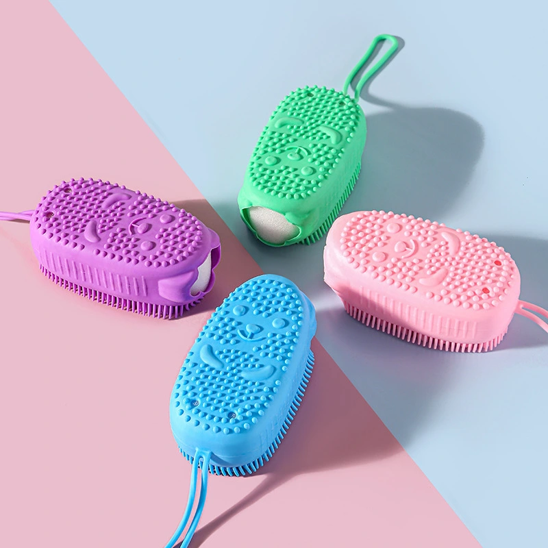 Double-Sided Silicone Bath Brush – Soft Exfoliating Shower Scrubber for Body Cleaning 1