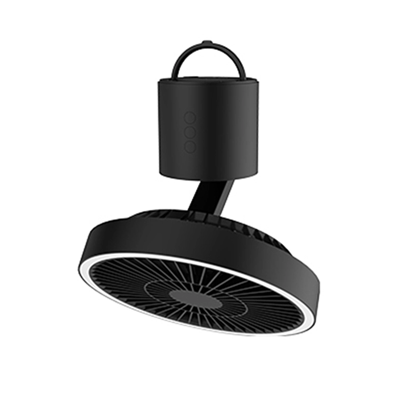 Rechargeable Rotatable Ceiling Fan With LED Light For Outdoor Camping 1