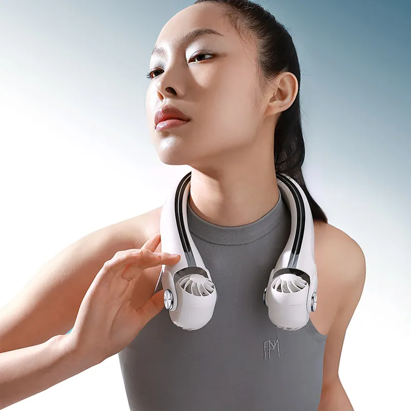 Portable Hanging Neck Sports Fan Wearable Neck Fan Wholesale - JMK Smart 5