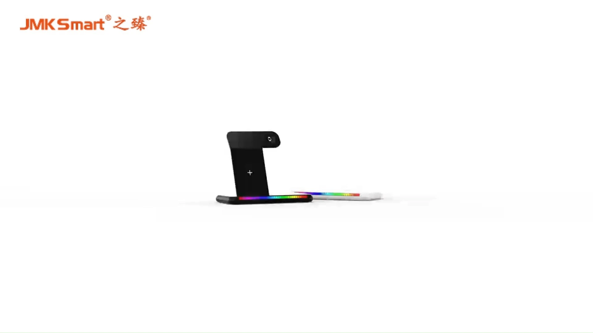 شاحن لاسلكي متعدد الوظائف Smart Multi-Function مع تصميم قابل للطي للسفر المحمول الموفر للمساحة & 7 مصابيح LED ملونة 1