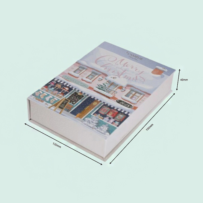 Customized luxury magnetic box colourful gift package with Christmas gifts 1