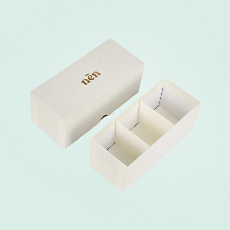 Customized luxury lid base box for candle sets with paper card insert 1