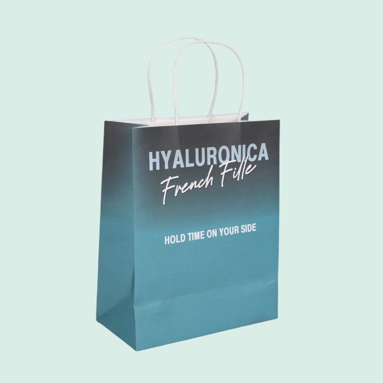 Branded Kraft Paper Gift Bags with Customized Design and Logo 2