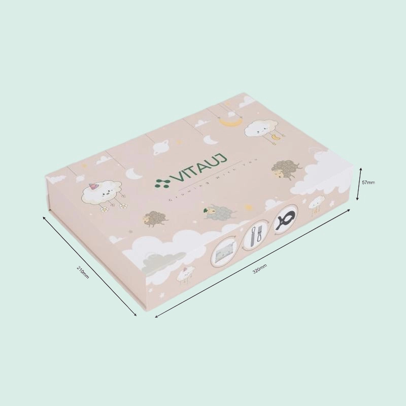 Fully customized magnetic closure rigid cardboard packaging box for clothing and accessories 1