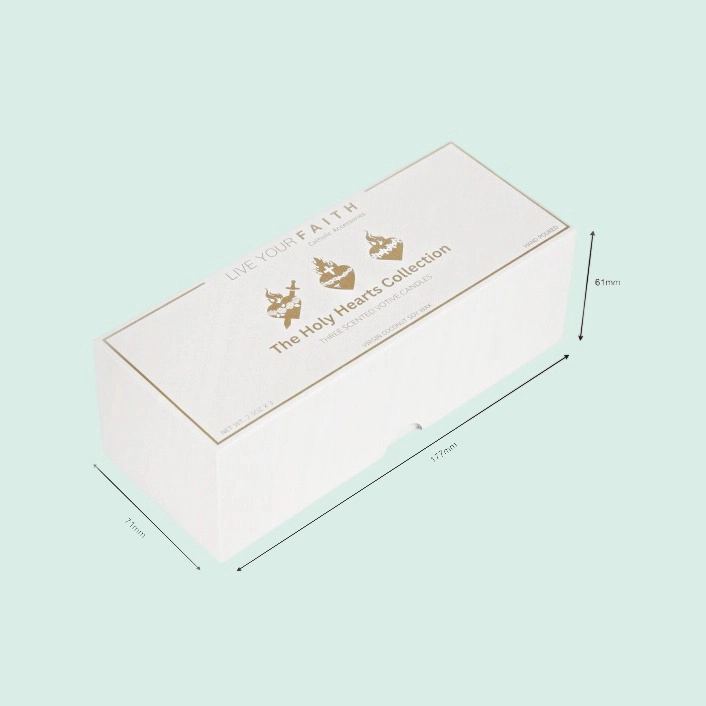 Custom luxury foil stamping design candle jar gift box packaging handmade paper box 1