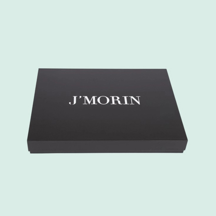 Luxury black lid base apparel box cloth box with tissue paper to wrap your products customize with your logo 1
