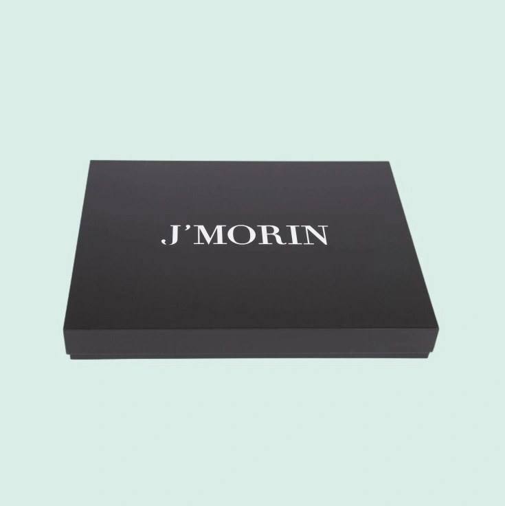 Luxury black lid base apparel box cloth box with tissue paper to wrap your products customize with your logo 1