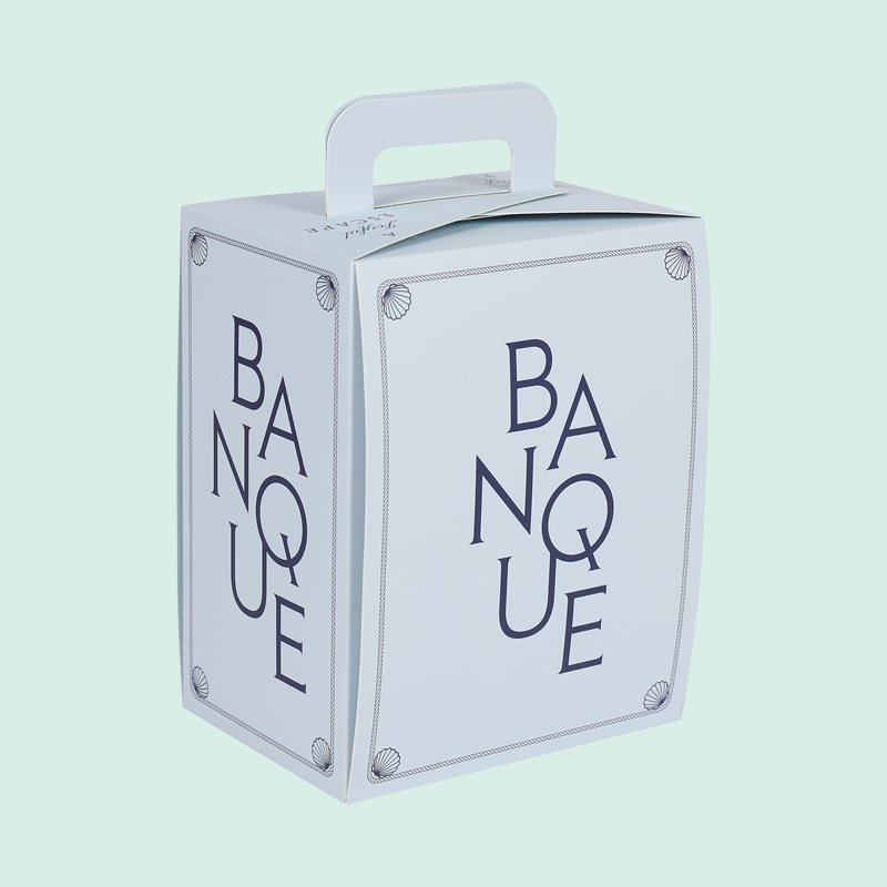 Wholesale custom cake box with colorful printing handle paper box from IPACK 1