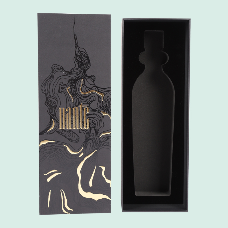 Customized luxury gift box for wine bottle lid base box with velvet EVA foam insert from IPACK 4