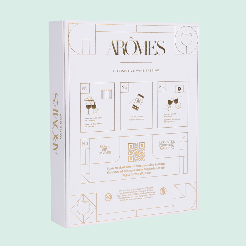 Magnetic ปิด Flip Flap Gift Box Design Paper Box สำหรับขวดไวน์พร้อมเม็ดโฟมสีดำ EVA 6