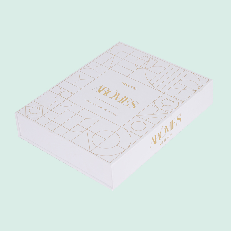 Magnetic ปิด Flip Flap Gift Box Design Paper Box สำหรับขวดไวน์พร้อมเม็ดโฟมสีดำ EVA 2