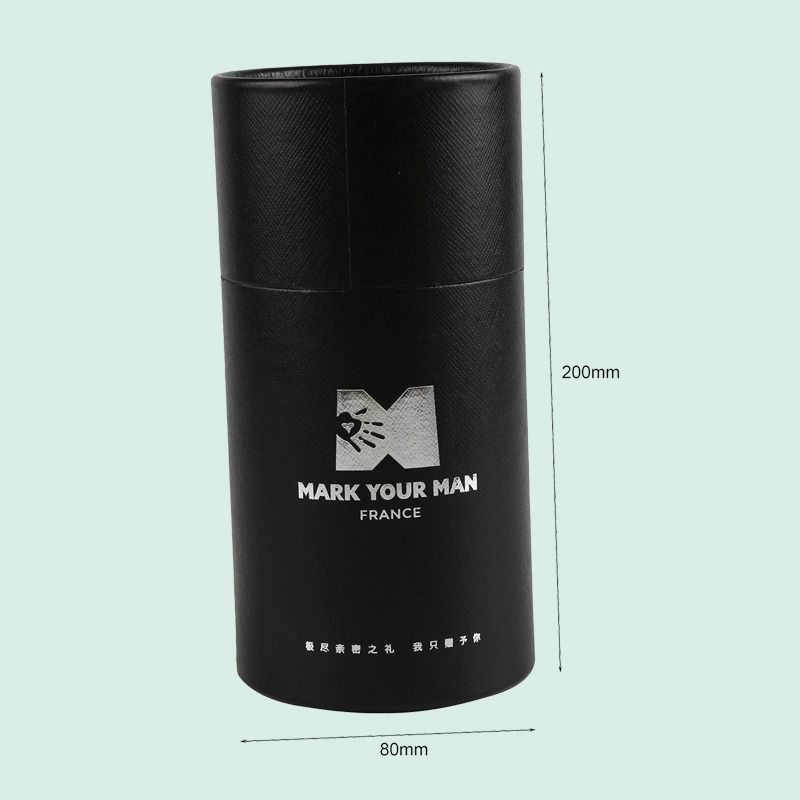 Premium custom texture tube box custom paper packaging cylindrical box 1