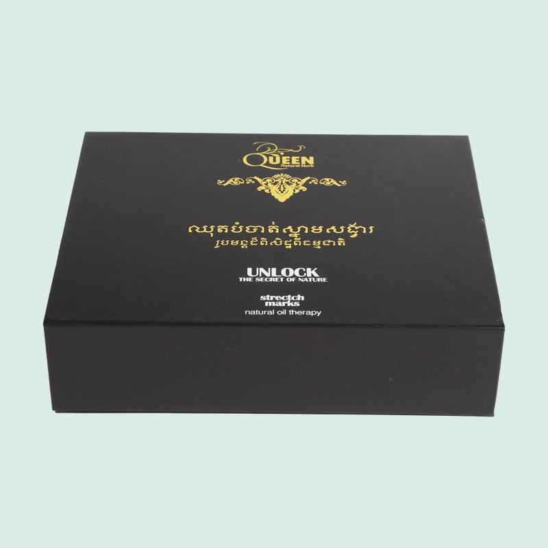 Customized luxury colored magnetic box oil packaging with sponge foam inserted 1