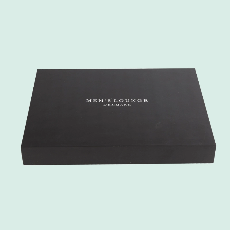 Luxury black lid base apparel box custom printed closes boxes to wrap your products customize with your logo 1