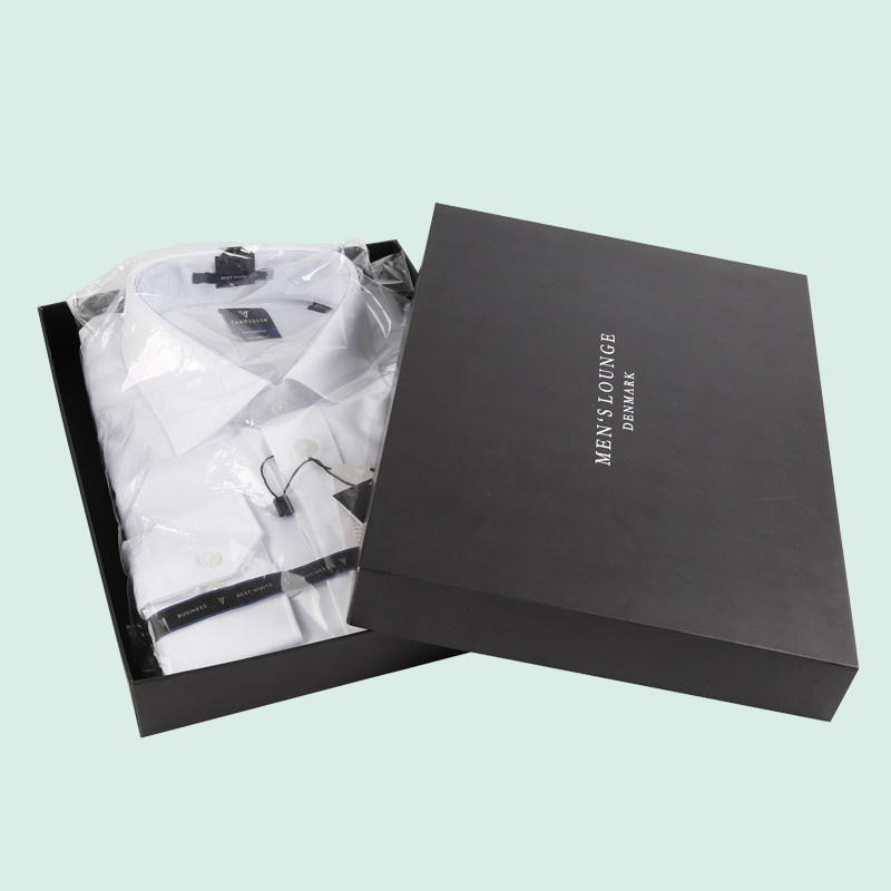 Caja de vestimenta de tapa negra de lujo Cajas impresas personalizadas Cierras de cierre para envolver sus productos Personalizar con su logotipo 4
