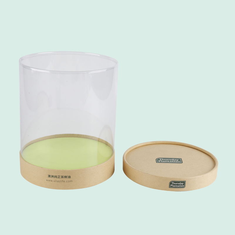High quality round paper tube box with window  paper cylinder packaging box with transparent window ipack box 2