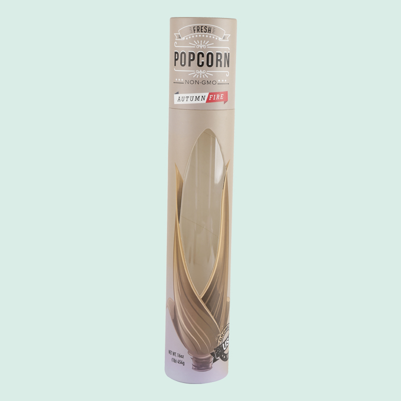 High quality round paper tube box with window  paper cylinder packaging box with transparent window ipack box 3