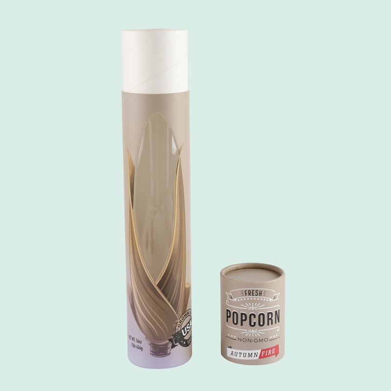 High quality round paper tube box with window  paper cylinder packaging box with transparent window ipack box 4