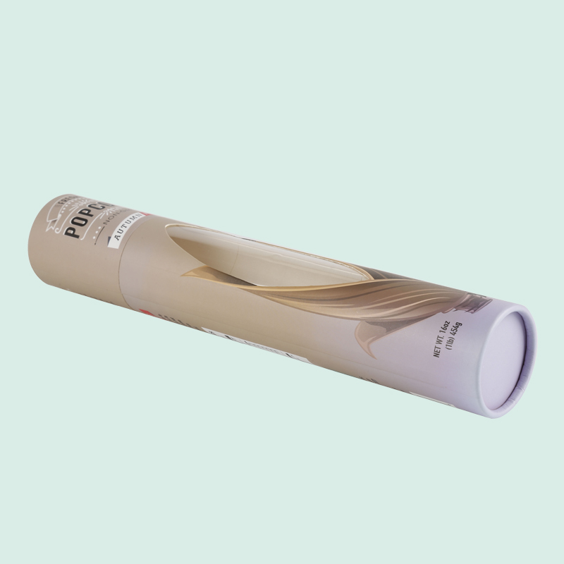 High quality round paper tube box with window  paper cylinder packaging box with transparent window ipack box 7