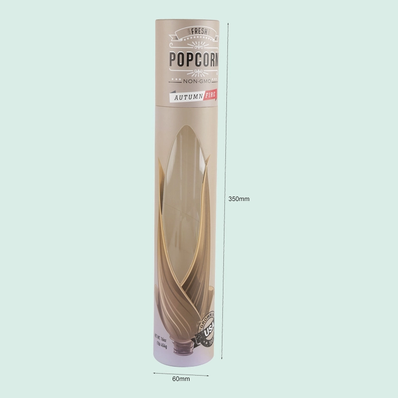High quality round paper tube box with window  paper cylinder packaging box with transparent window ipack box 1