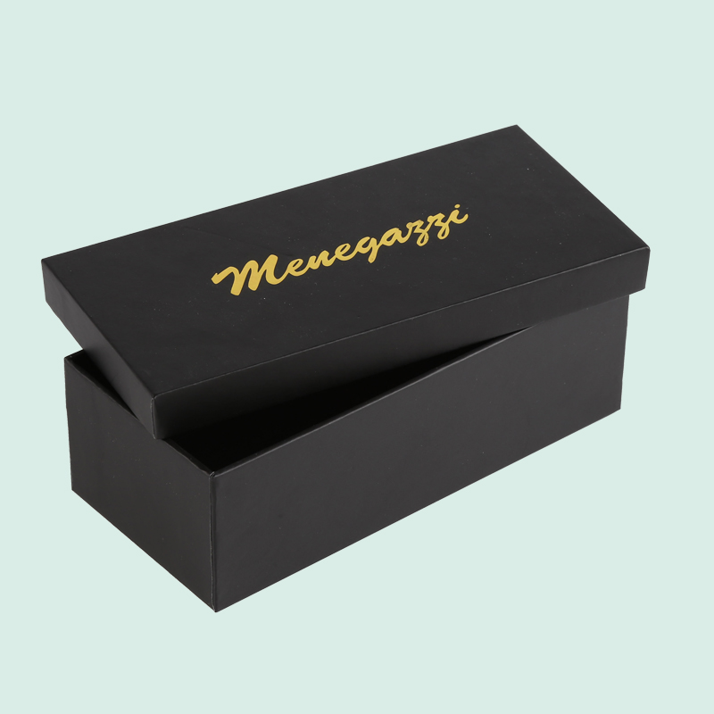 Benutzerdefinierte Luxus Black Deckel Base Base Box Brillenbox Anpassen mit Ihrem Logo von Ipack 2