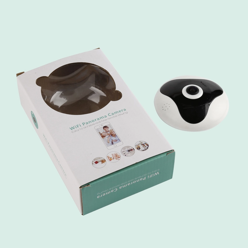 Eco-friendly custom corrugated cardboard shipping box with clear PVC window for panorama camera from Ipack 1