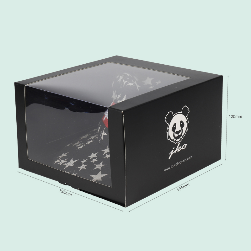 Wholesale custom paper boxes packaging boxes with your design cap box with clear PVC window from ipack 1